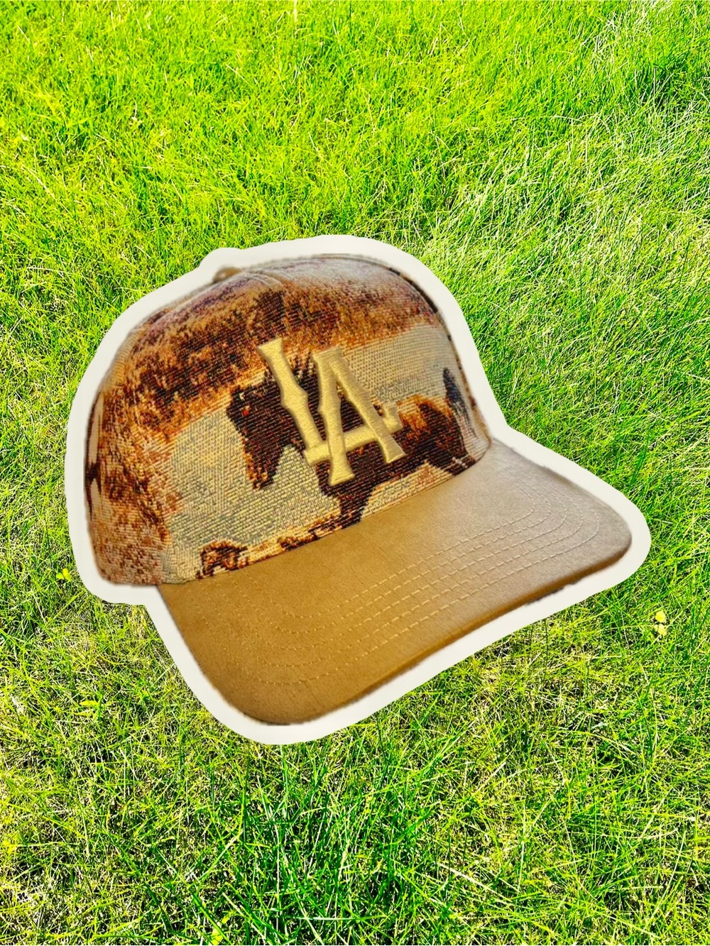 American Needle LA Dodgers Tapestry Snapback Hat NWT Tan MLB Adjustable